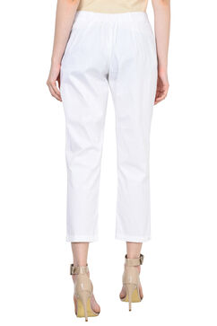 White Cotton Pants image number 3