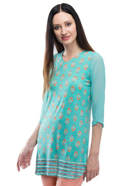 Mint Green Short top Viscose Indie Top image number 2