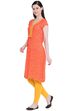 Coral Viscose A-Line Kurta image number 2