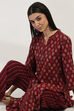 Navy Blue Cotton Blend Straight Kurta Set image number 0