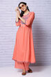 Peach Viscose Rayon Kurta image number 0