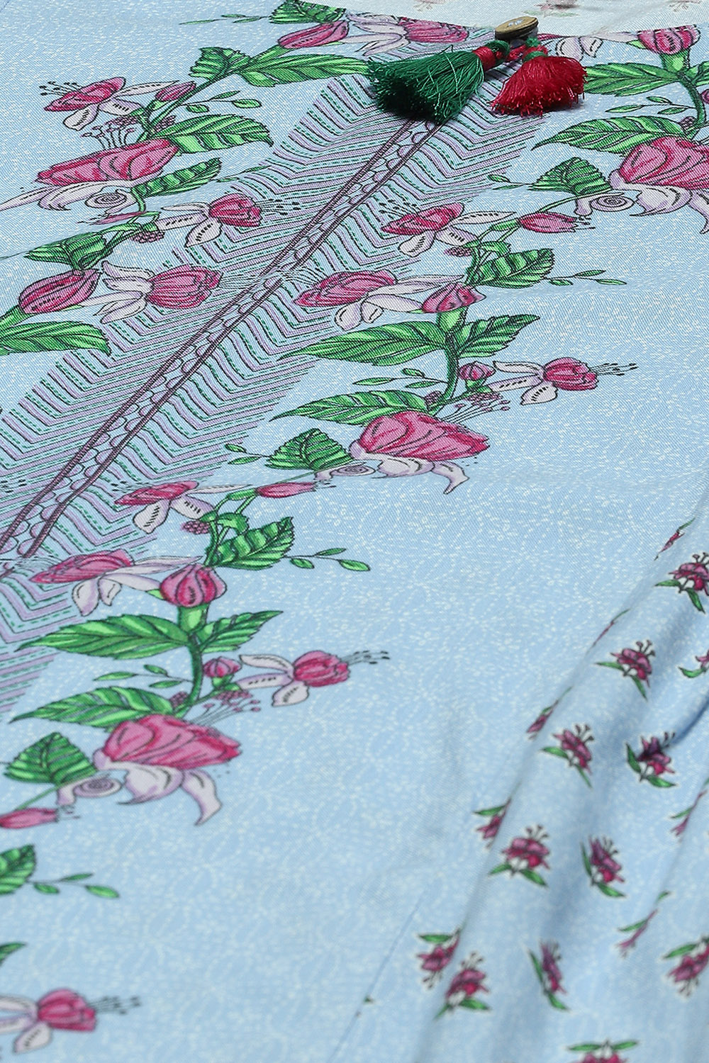 Blue LIVA Straight Kurta image number 1