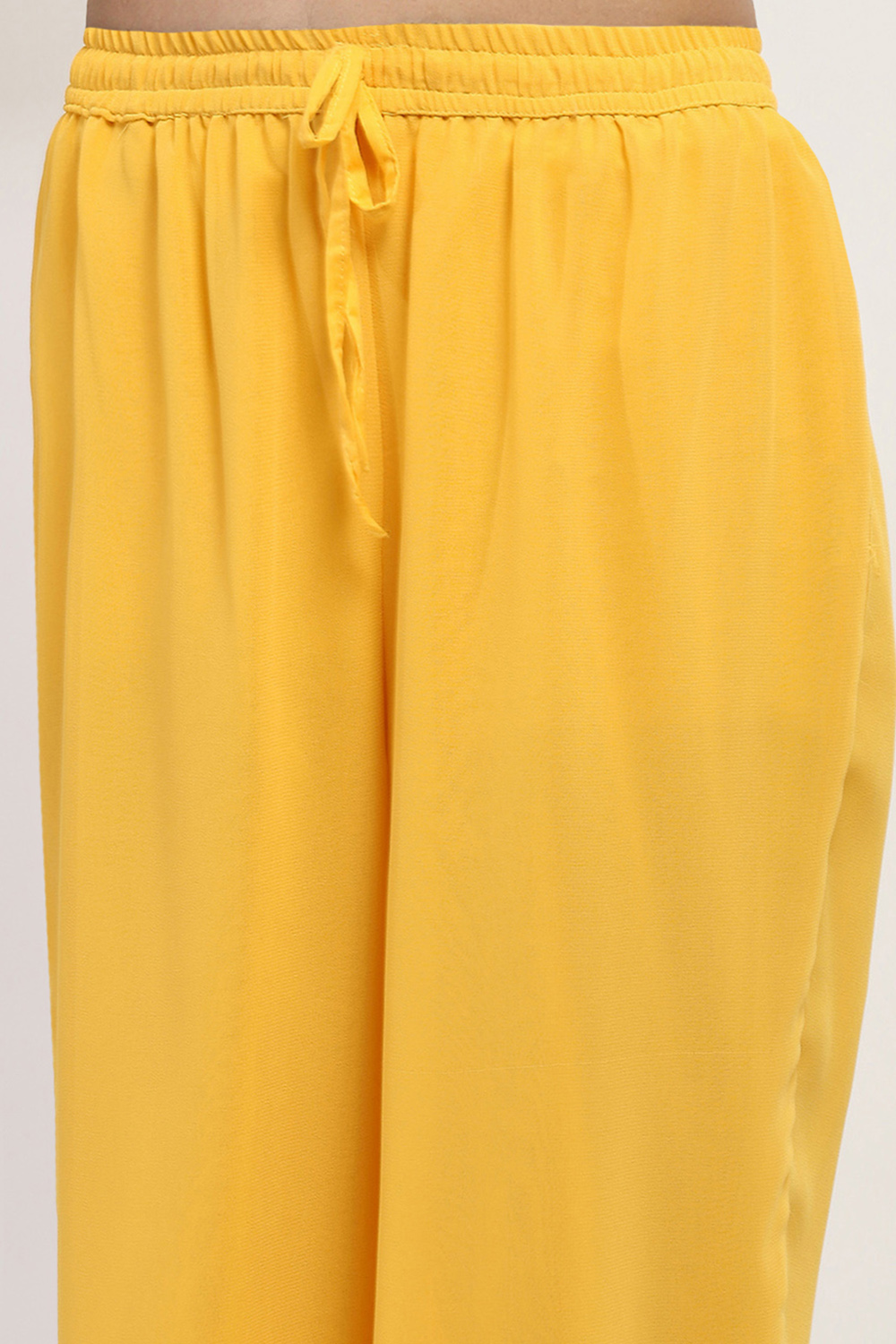 Pink Solid Straight Palazzos image number 1