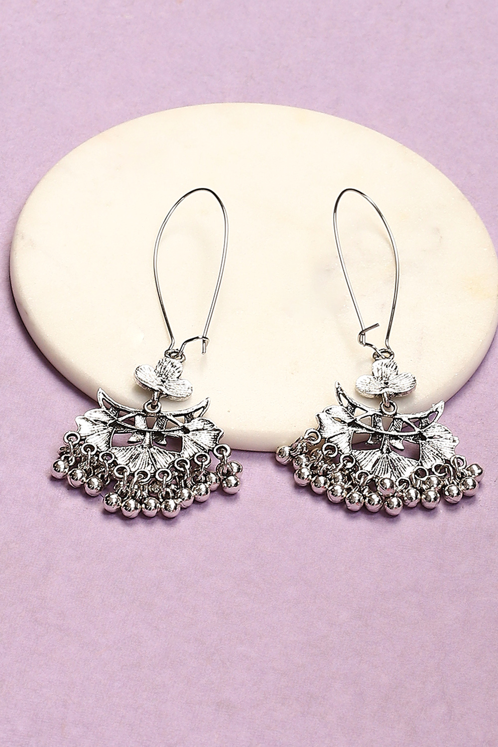 Blue Pink Alloy Earrings image number 2