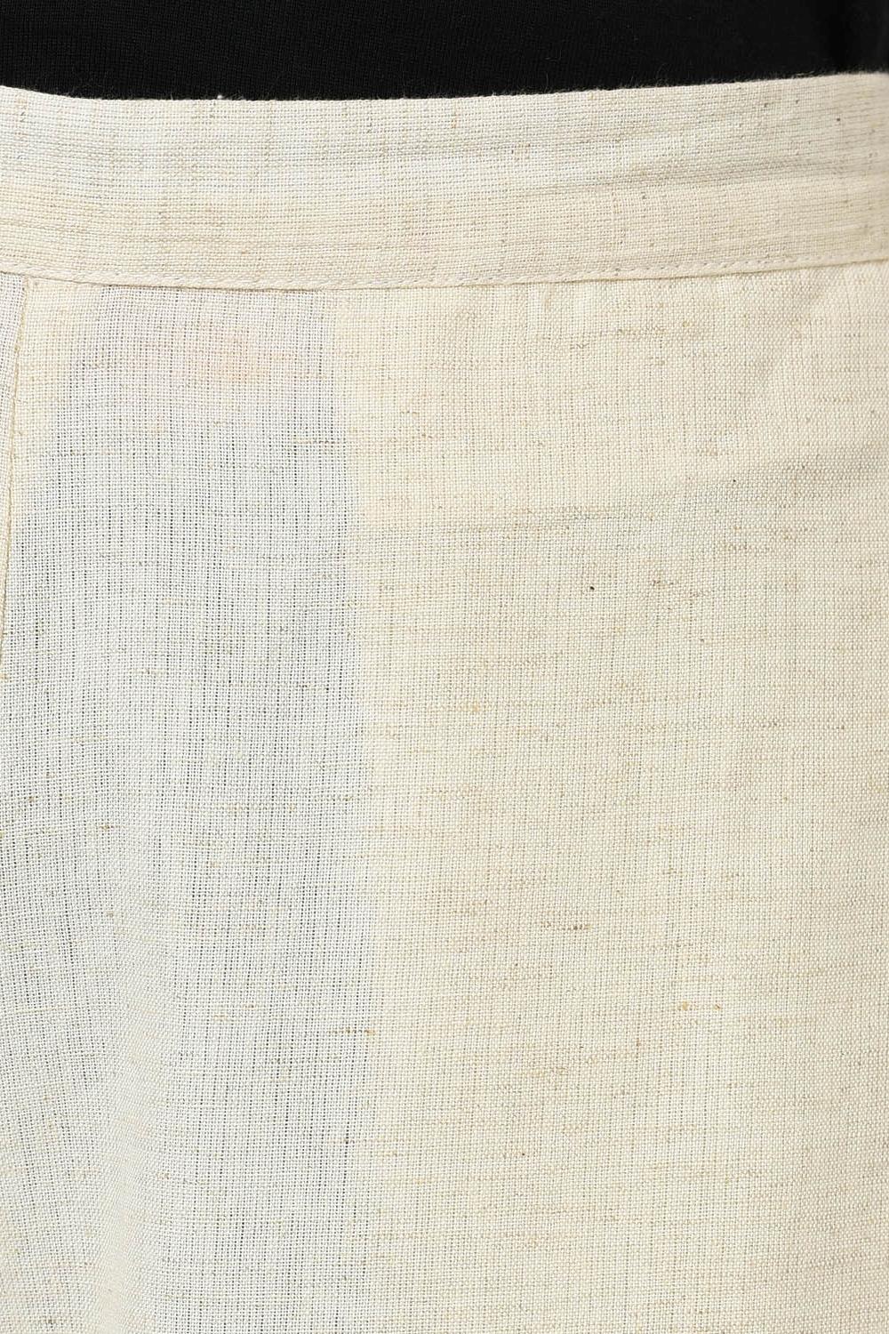 Rangriti Ivory Cotton Flex Palazzo image number 5