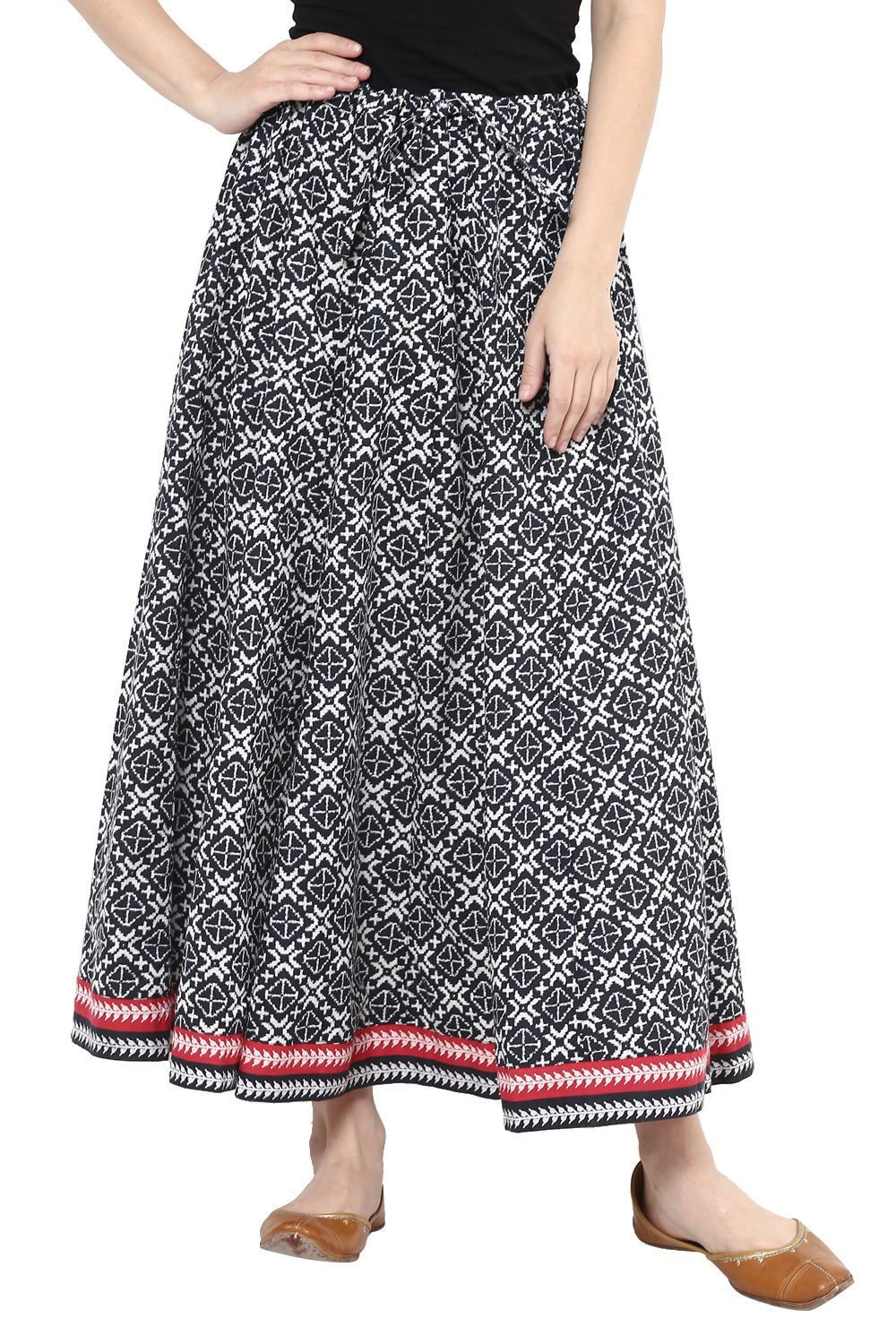 Black Cotton Skirt image number 0