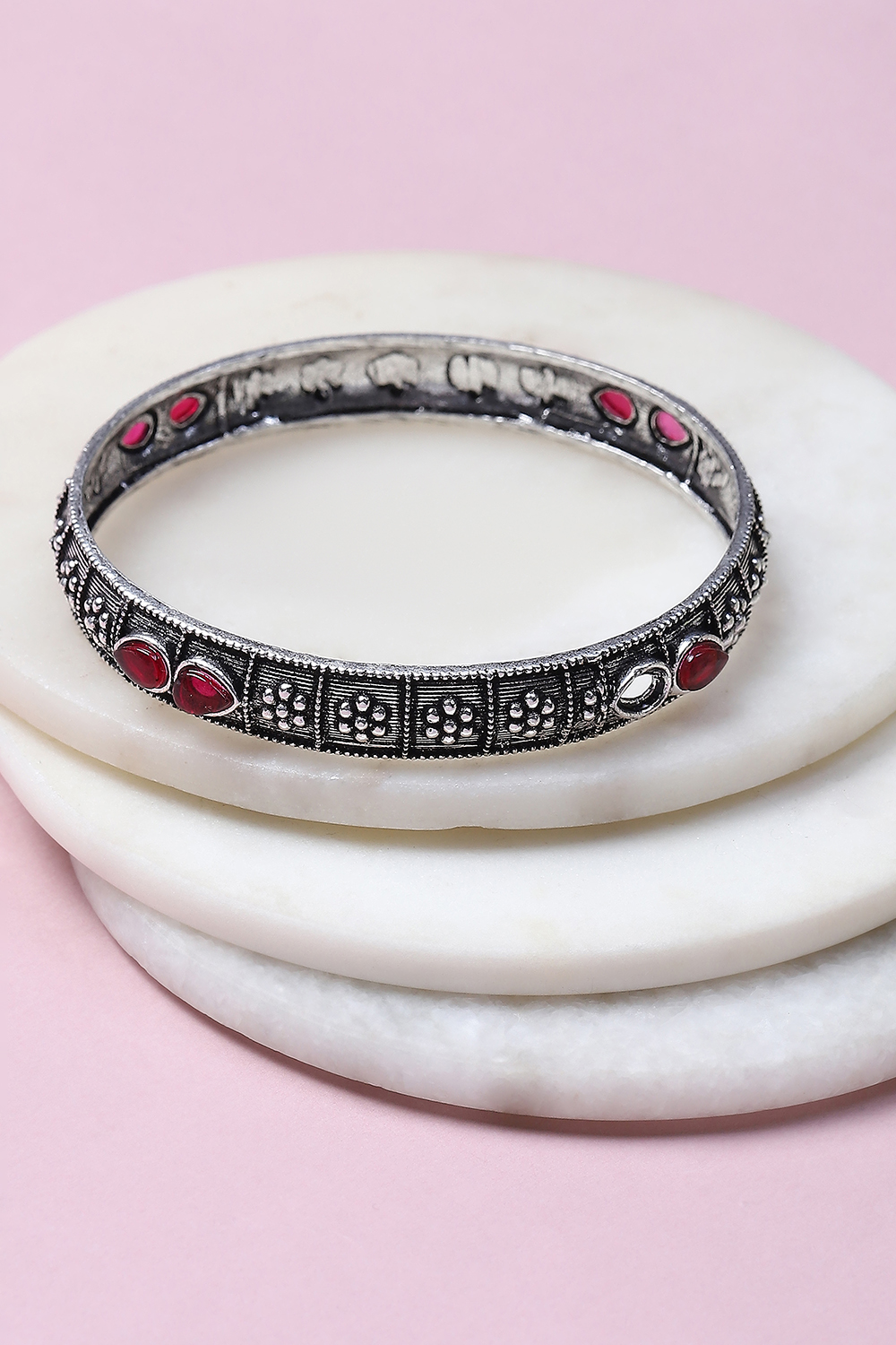 Pink Alloy Bangles image number 2