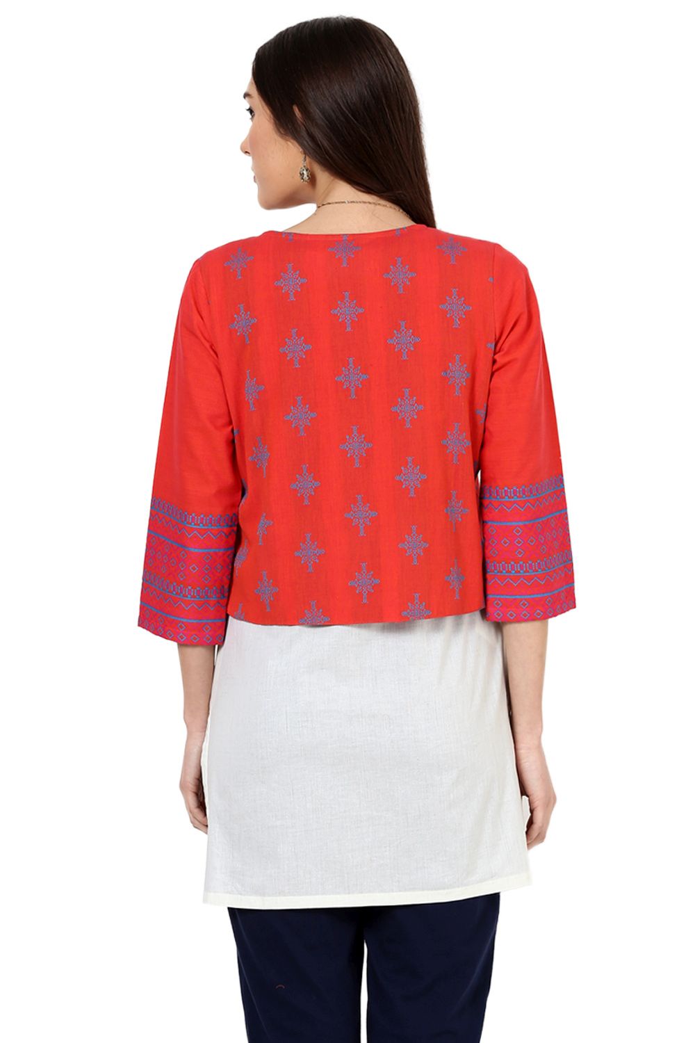 Orange Poly Cotton Jacket image number 4