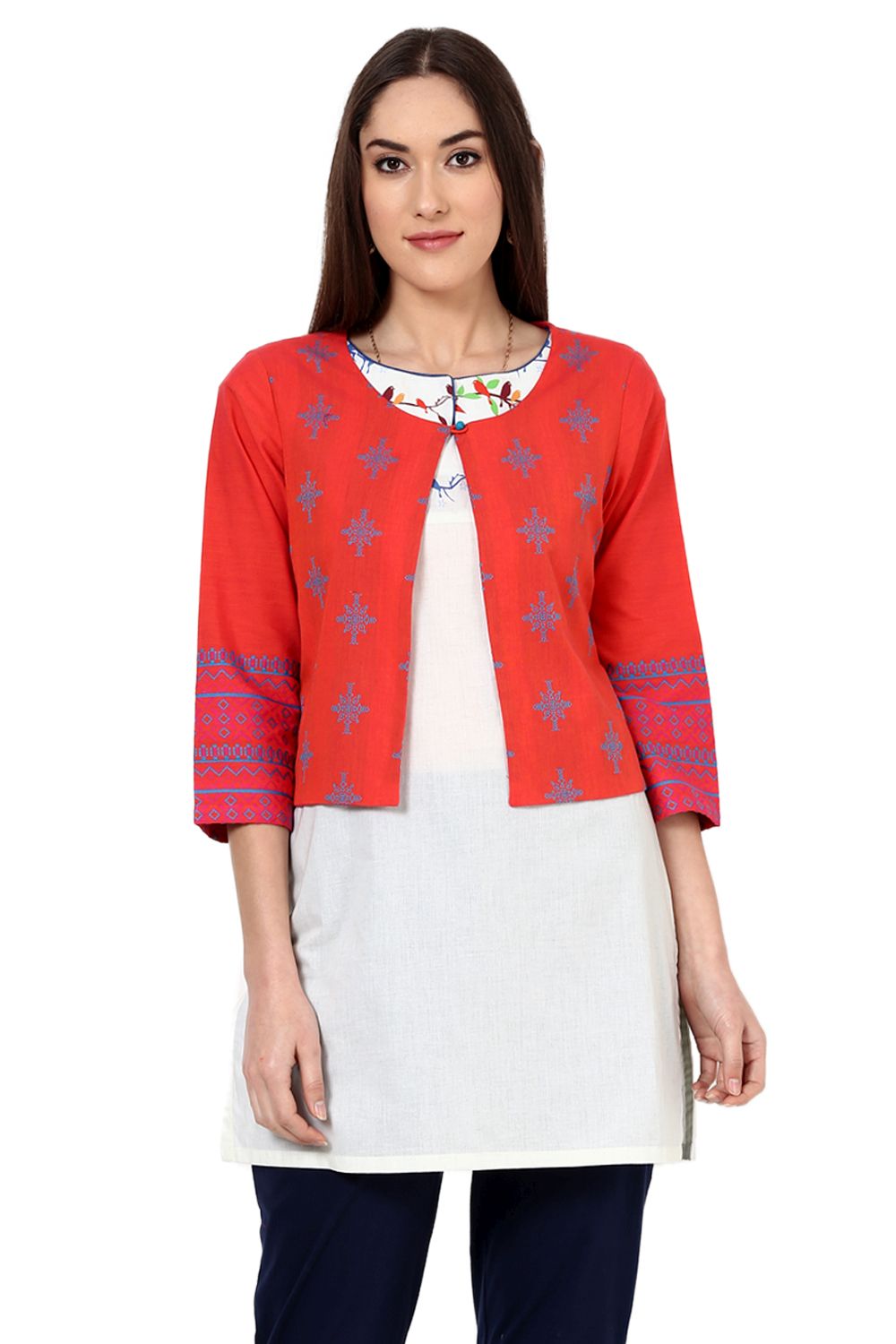 Orange Poly Cotton Jacket image number 0