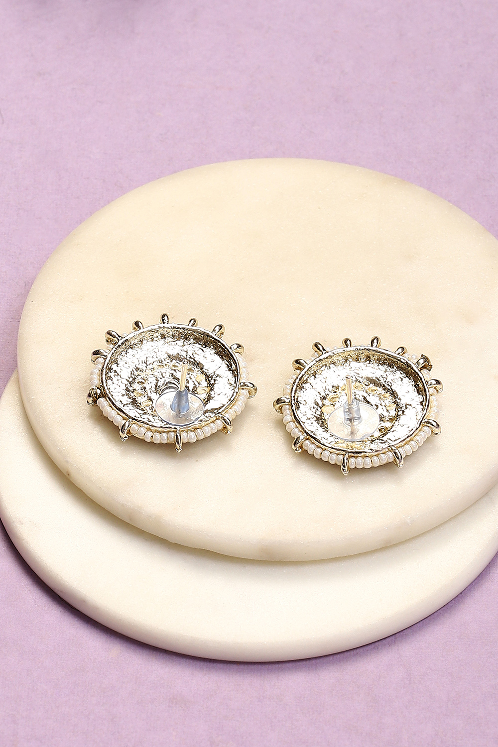 Blue Pink Alloy Earrings image number 2