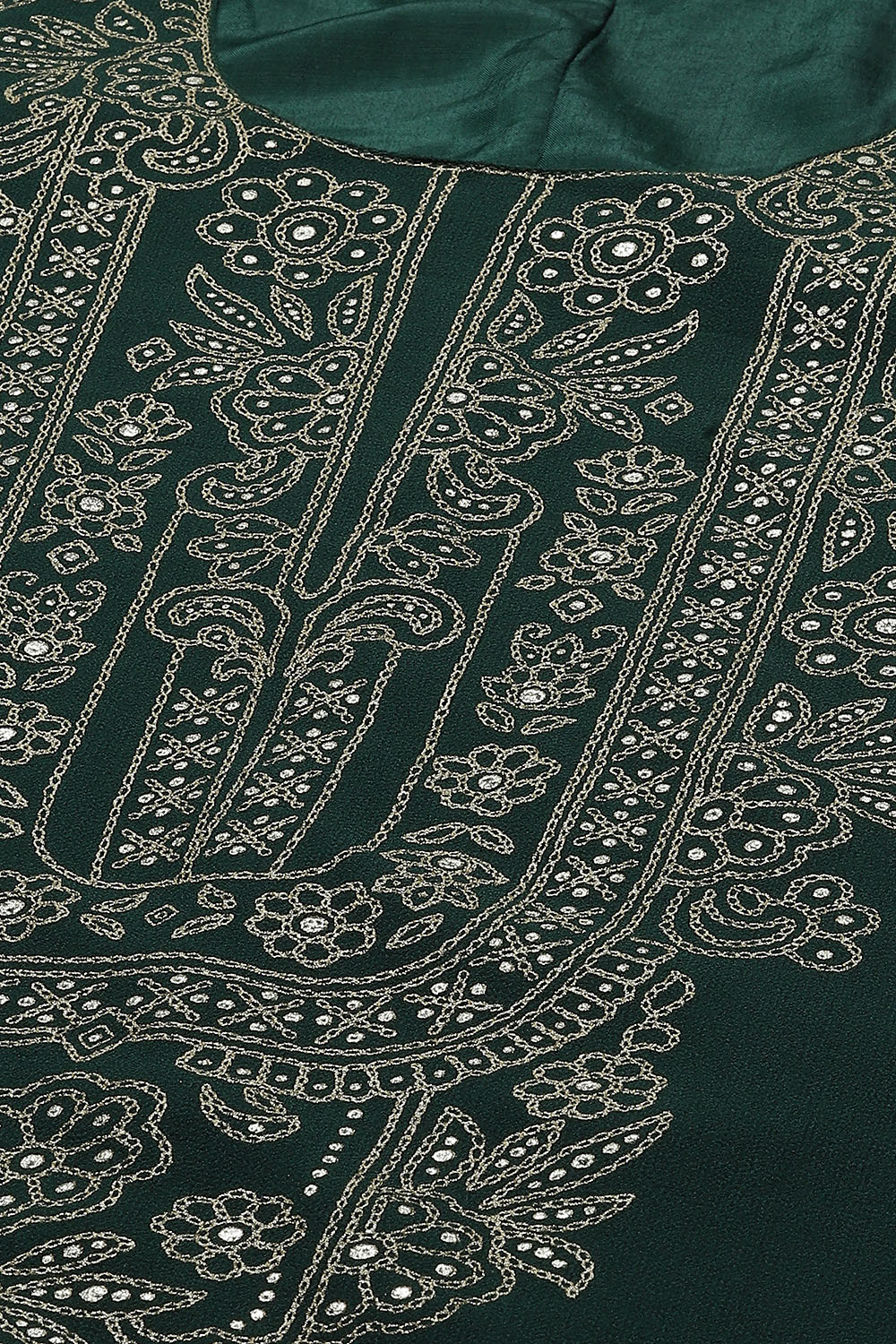 Green Art Silk Straight Kurta image number 4