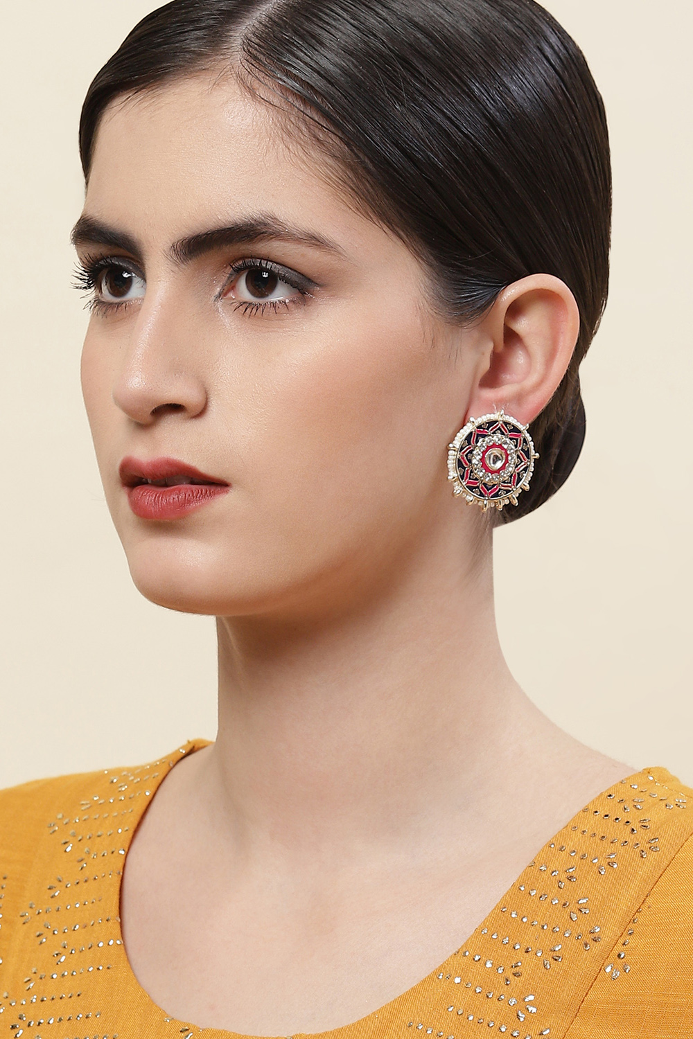 Blue Pink Alloy Earrings image number 3