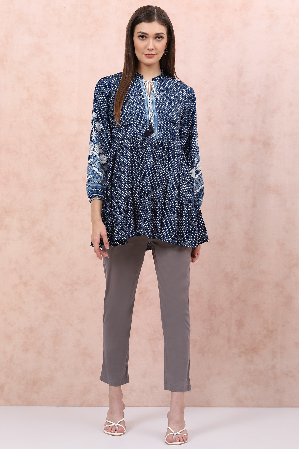 Light Pink Cotton Fusion Pants image number 5