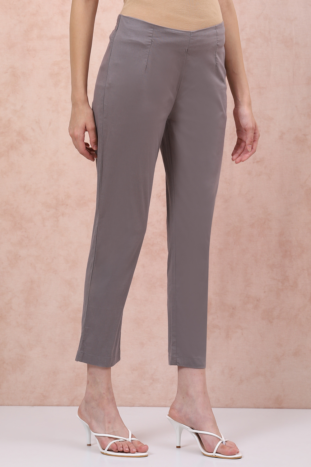 Light Pink Cotton Fusion Pants image number 4