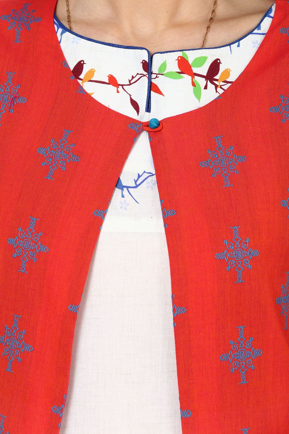 Orange Poly Cotton Jacket image number 5