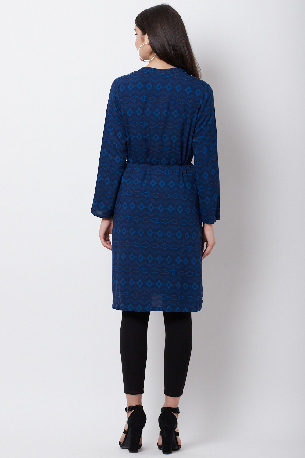 Indigo Viscose Rayon Straight Shrug image number 4