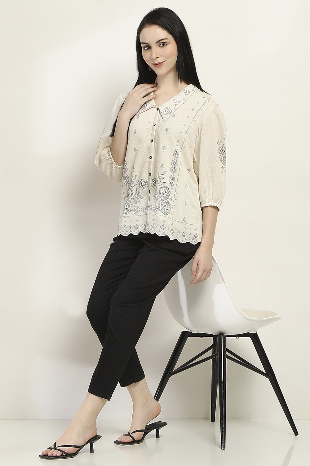 Natural Viscose Blend Straight Kurti image number 0