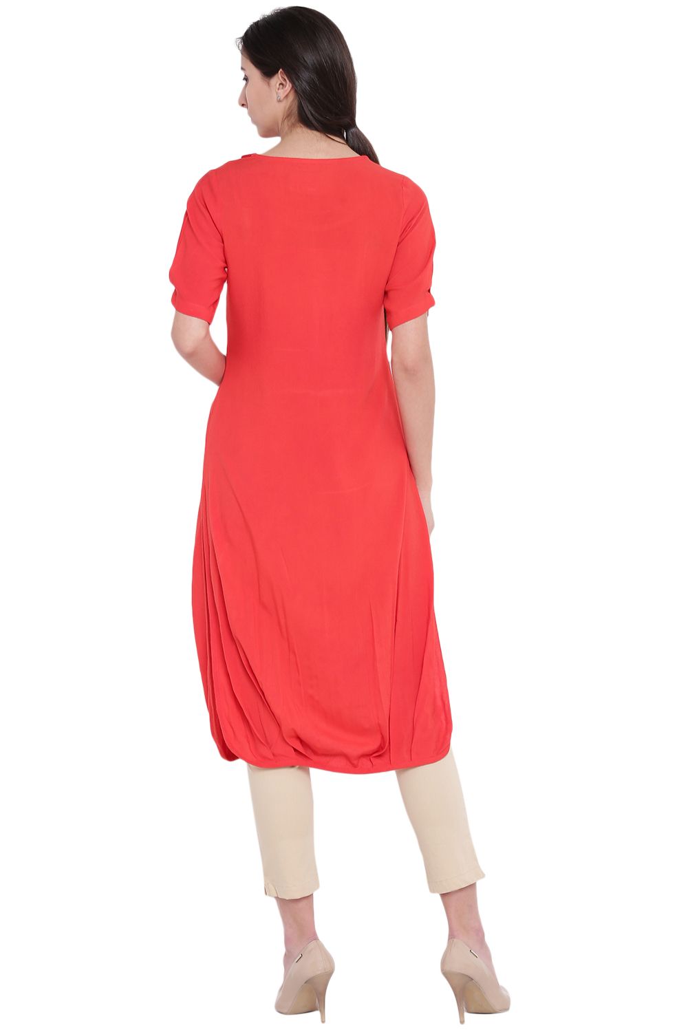 Black Viscose Straight Kurta image number 4