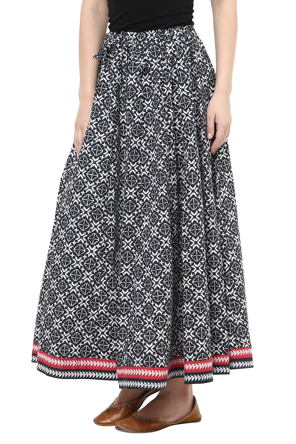 Black Cotton Skirt image number 2
