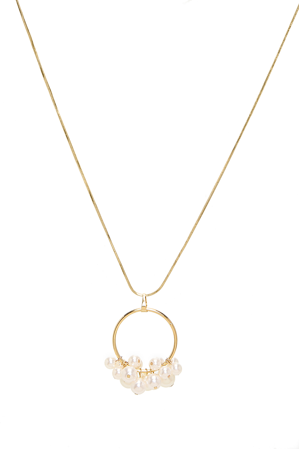 Golden Metal Brass Necklace image number 1