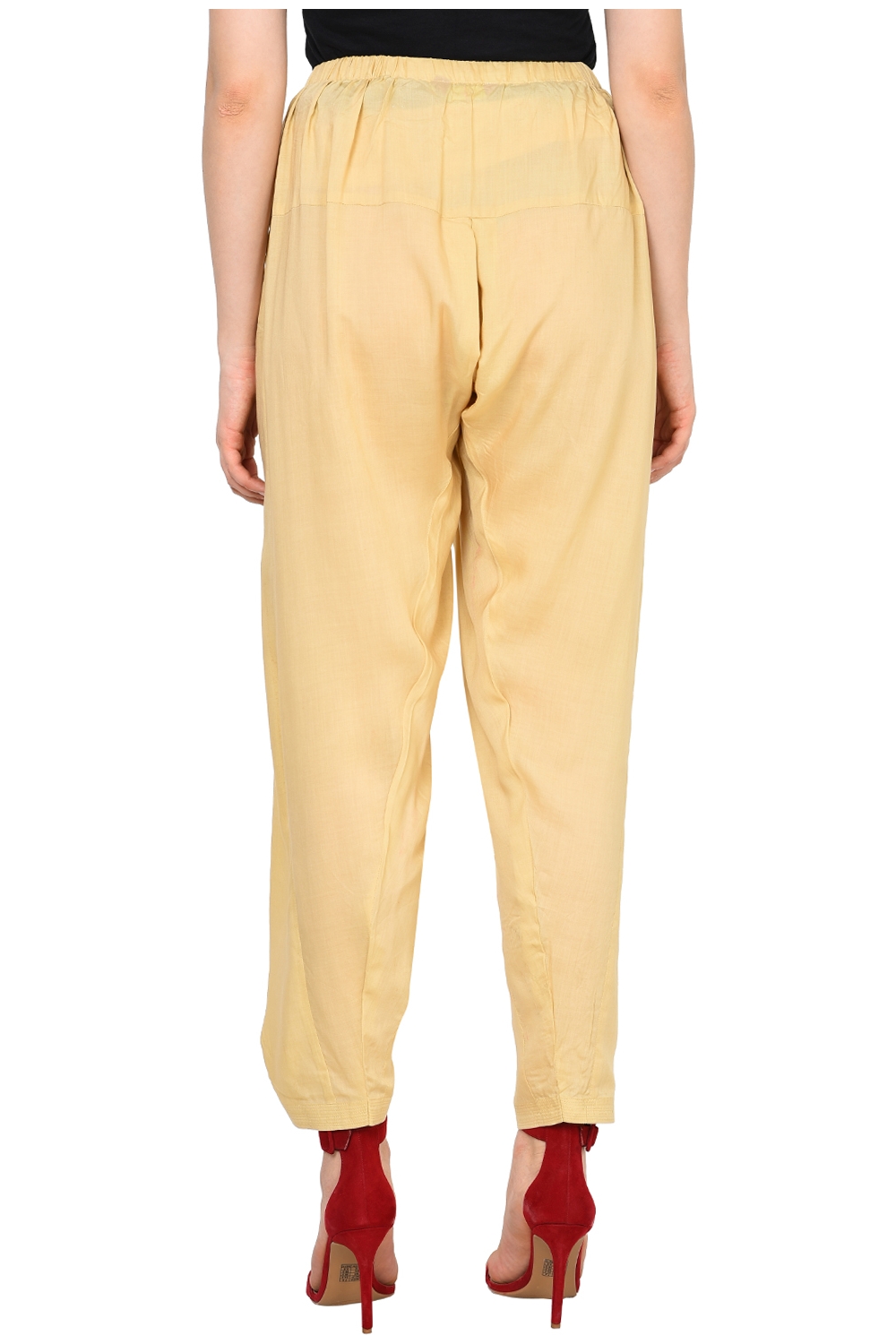 Rangriti Beige Viscose Fusion Pants image number 4